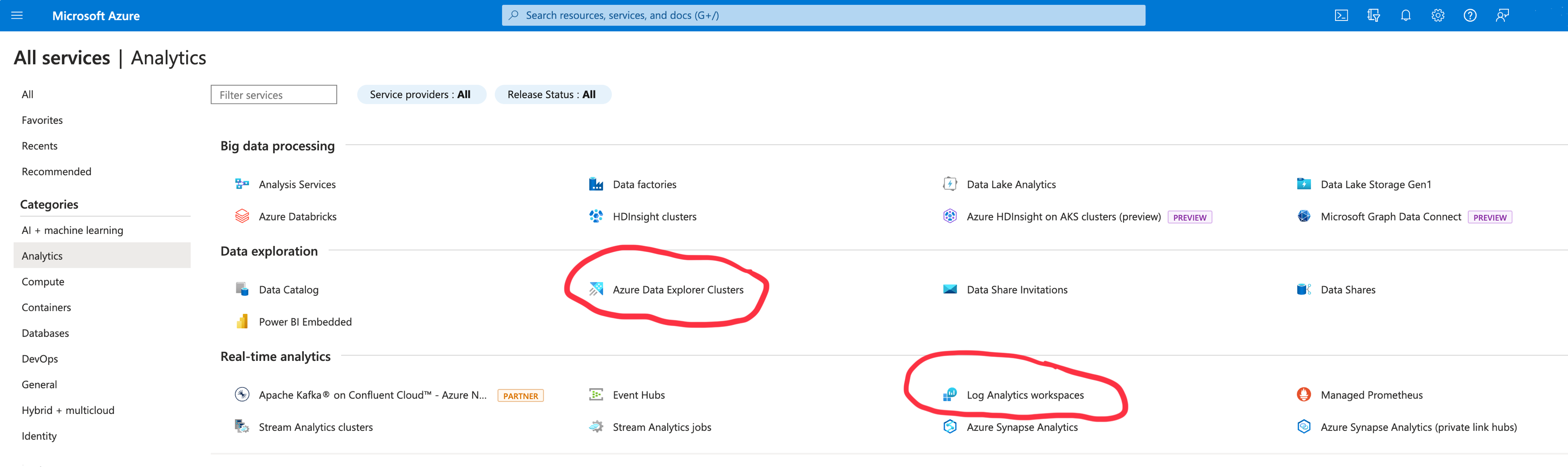 Azure Analytics Services